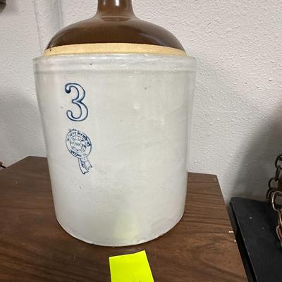 Sale Photo Thumbnail #93: 3 gallon crock jug in fantadtic condition