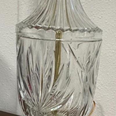 Sale Photo Thumbnail #97: Glass & brass lamp