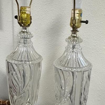Sale Photo Thumbnail #98: Pair of Matching glass Lamps