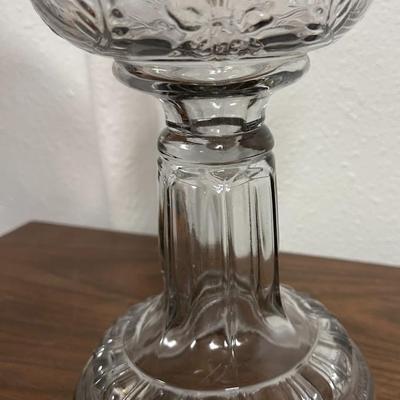 Sale Photo Thumbnail #105: Beautiful glass columns oil lamp. Looks unused