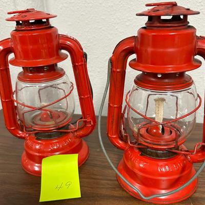Sale Photo Thumbnail #107: 2 red oil lanterns
Look unused
Very nice condition