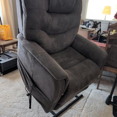 Sale Photo Thumbnail #43: Electric Power recliner only a couple years old. Works great!  Bought at American Furniture. Micro-Suede material.