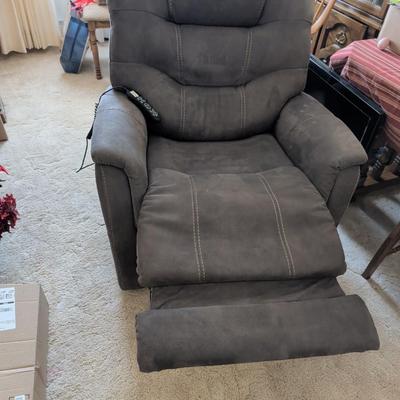 Sale Photo Thumbnail #36: Electric Power recliner only a couple years old. Works great!  Bought at American Furniture. Micro-Suede material.