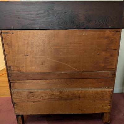 Sale Photo Thumbnail #13: Vintage walnut marble top dresser 
missing mirror, otherwise in excellent condition 
52" high
29 1/2" from floor to marble top 
30" wide
14" deep