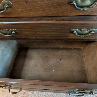 Sale Photo Thumbnail #37: Vintage Ethan Allen Secretary Desk w/ Bookcase hutch 
78h x 24w x 15 deep 
top hutch 7.5 deep