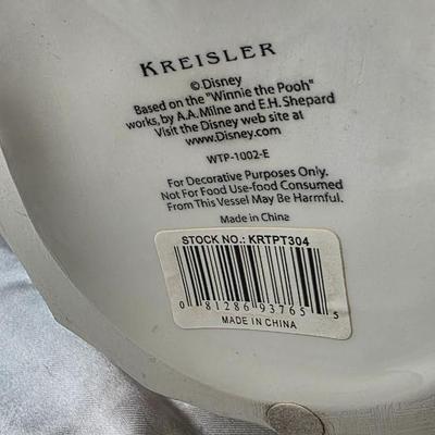 Kreisler Disney Winnie the Pooh Eeyore Ceramic Teapot with Blue Bird & Floral Handle