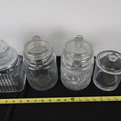 Sugar/Candy Jars Lot (4)