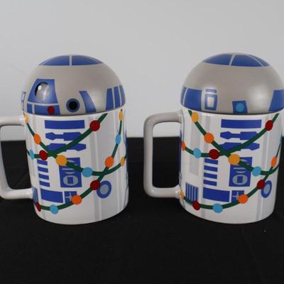 Star Mugs Holiday W/ Domes (Pair)