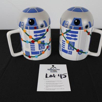 Star Mugs Holiday W/ Domes (Pair)