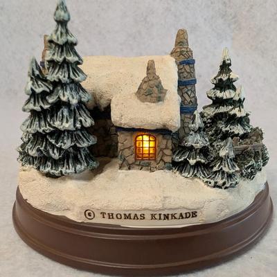 Sale Photo Thumbnail #430: Thomas Kinkade Lighted Cottage 
AA Batteries