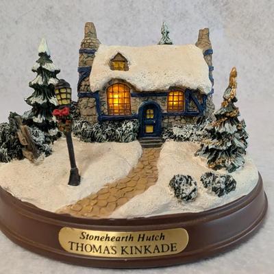 Sale Photo Thumbnail #434: Thomas Kinkade Lighted Cottage 
AA Batteries