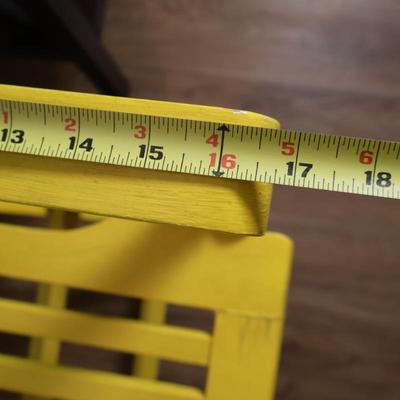 Yellow Folding Wood Chair