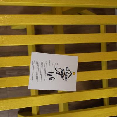 Yellow Folding Wood Chair