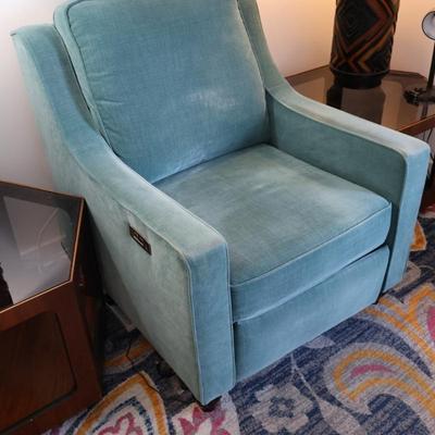 Blue Recliner with Dual Recliners