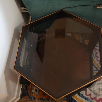 MCM Glass/Wood End tables Made by Lane (Pair)