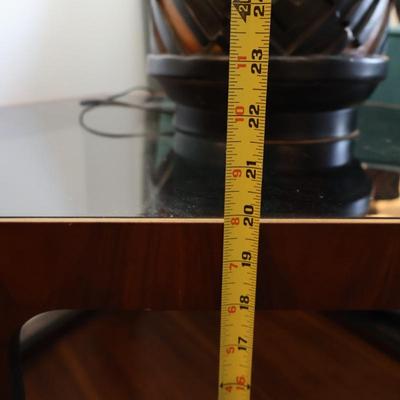 MCM Glass/Wood End tables Made by Lane (Pair)