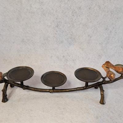 Sale Photo Thumbnail #465: Candle Holder w/ birds 
20 x 4
