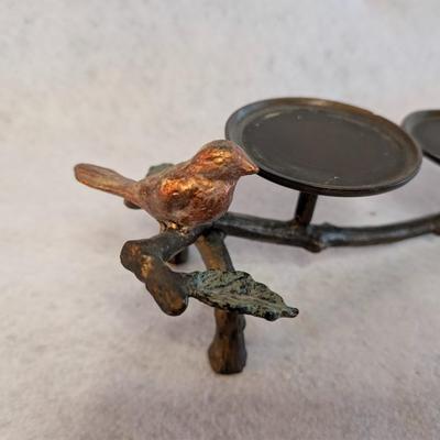 Sale Photo Thumbnail #464: Candle Holder w/ birds 
20 x 4