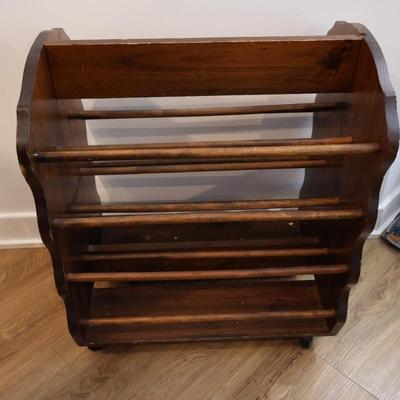Wood shoe rack