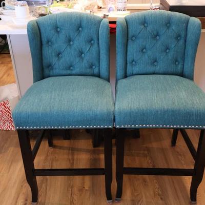 Blue Barstool Chairs (Pair)