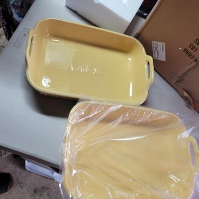 Sale Photo Thumbnail #473: Opened only to photograph, this is for 2 9 x 12 stoneware baking pans