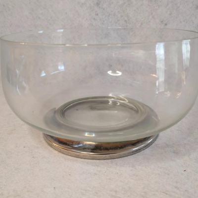Sale Photo Thumbnail #477: Large Punch Bowl w/ silver base 
10 x 6