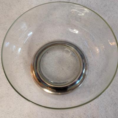 Sale Photo Thumbnail #478: Large Punch Bowl w/ silver base 
10 x 6