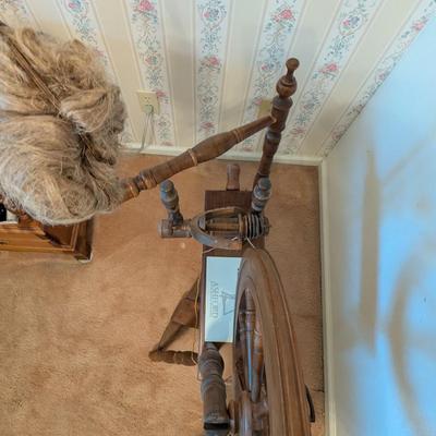 Sale Photo Thumbnail #41: Vintage Ashford Wooden Spinning Wheel w/ original manual 
40 x 29 x 17