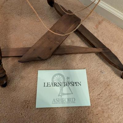 Sale Photo Thumbnail #39: Vintage Ashford Wooden Spinning Wheel w/ original manual 
40 x 29 x 17