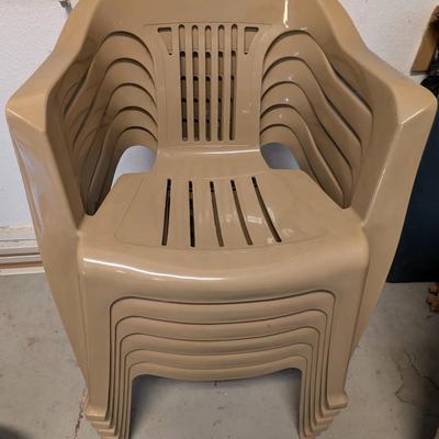 Sale Photo Thumbnail #514: US Leisure Plastic outdoor chairs set of 6
stored indoors
great condition