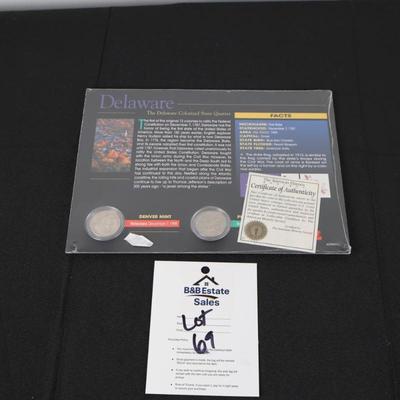 Delaware State Quarters In Color