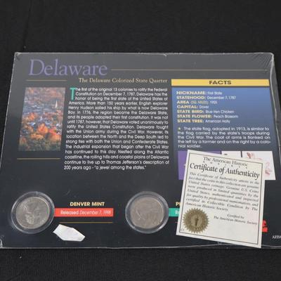 Delaware State Quarters In Color