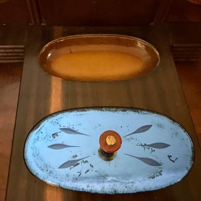 Vintage Art Deco Waterfall Vanity w/ Mirror and matching stool