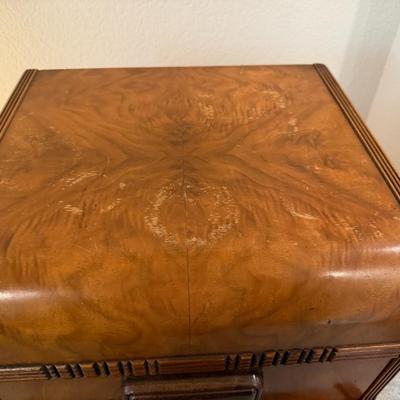 Vintage Waterfall side table/nightstand w/ built in ashtray!