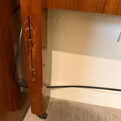 Vintage Waterfall lighted full size headboard