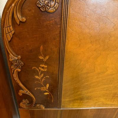 Vintage Waterfall lighted full size headboard