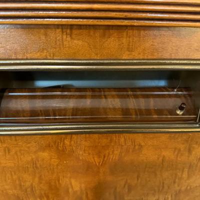 Vintage Waterfall lighted full size headboard