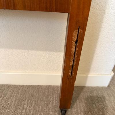 Vintage Waterfall lighted full size headboard