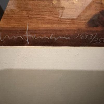 James Christenson framed "A Gift for Mrs. Clause" signed and numbered