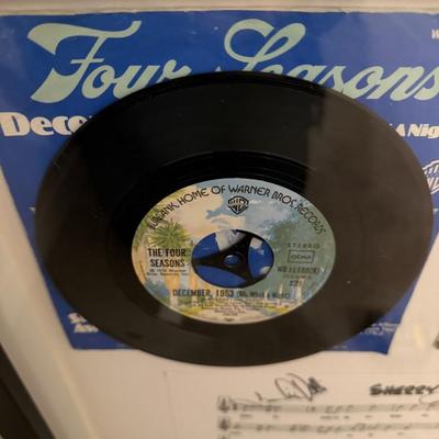 The Four Seasons two 7 inch vinyl set w/ signed Sherry music sheet