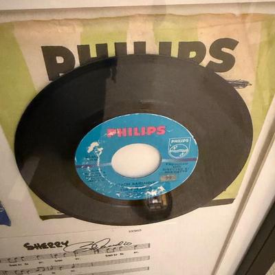 The Four Seasons two 7 inch vinyl set w/ signed Sherry music sheet