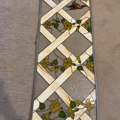 Vintage large Hand Made Stained Glass Panel