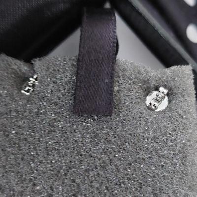 Platinum and topaz earrings