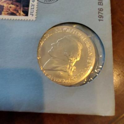 1976 Bicentennial first day cover coin