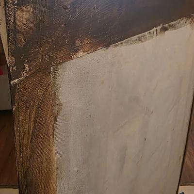 Original Oil Painting of a Mediterranean Hillside Village by Marino