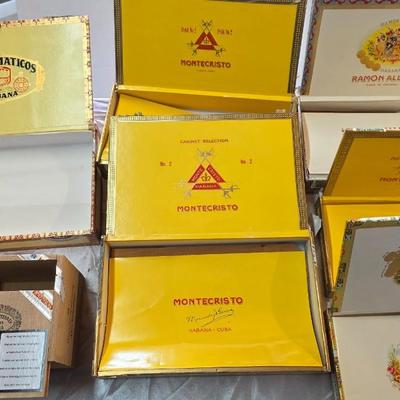 Vintage Havana Cigar Box Collection – Montecristo, Ramon Allones, Diplomaticos