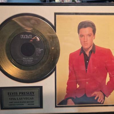 Elvis Presley “Viva Las Vegas” 24kt Gold-Plated Limited Edition Framed Record Display – Numbered 44/2500
