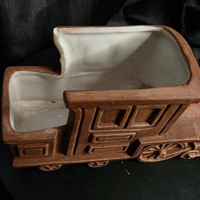 Vintage Ceramic Train Planter Figurine – Made in Japan Mid-Century Pottery Collectible