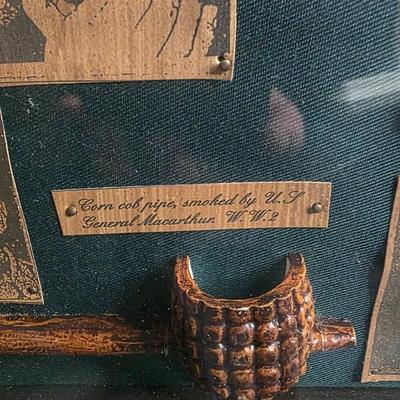 Vintage Mid-Century Cigar & Pipe Memorabilia Shadow Box Display | Half Corona Robusto Cordoba Cigars | Sherlock Holmes Labels | Corn...