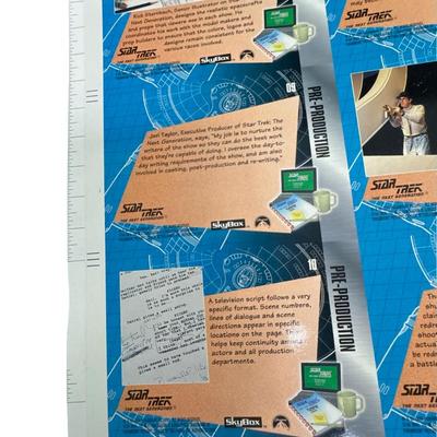 Star Trek: The Next Generation Uncut Card Sheet